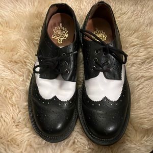Fluevog Michael black and white wingtip size 12